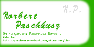 norbert paschkusz business card